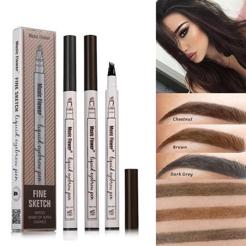 Waterproof Natural Eyebrow Pen Four-claw Eye Brow Tint Fork Tip Eyebrow Tattoo Pencil - HEPSIBAH SHOP