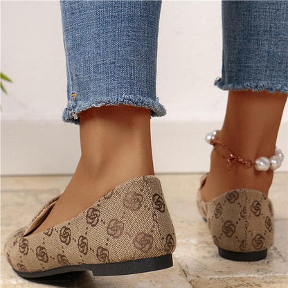 Rose Print Flats Shoes Fashion For Women - HEPSIBAH SHOP