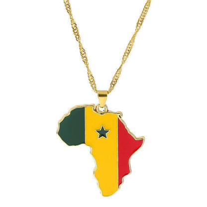 Fashion Map African Pendant Necklace - HEPSIBAH SHOP