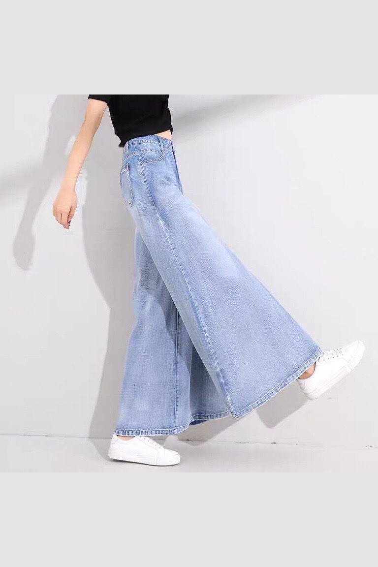 Drop Wide Leg Jeans Skirt Women - HEPSIBAH SHOP