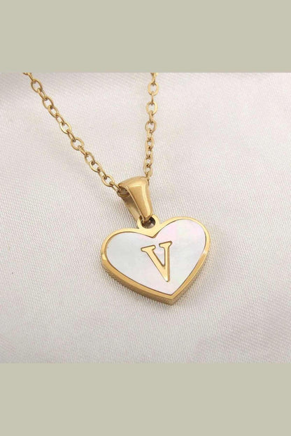 26 Letter Heart-shaped Necklace - HEPSIBAH SHOP