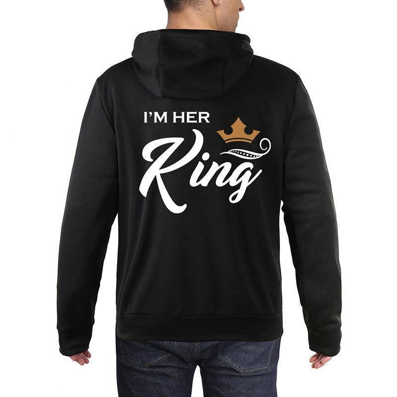 Her King His Queen Couple Hooded Sweater - HEPSIBAH SHOP