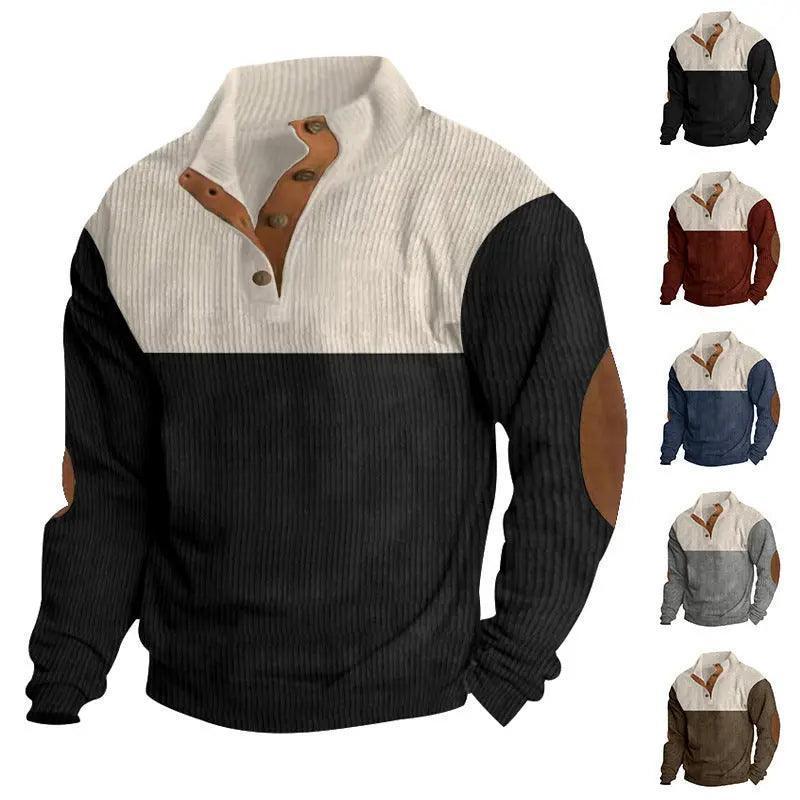 Spring And Autumn New Men's Stand-up Base Shirt Casual Sports Pullover - HEPSIBAH SHOP