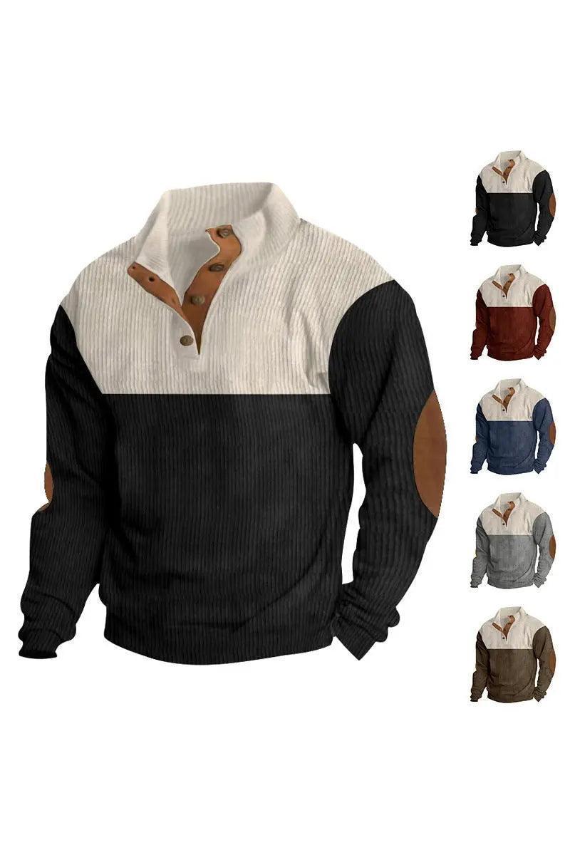 Spring And Autumn New Men's Stand-up Base Shirt Casual Sports Pullover - HEPSIBAH SHOP