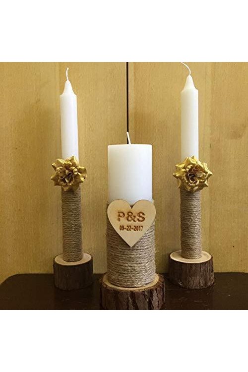Wooden Wedding Candle Holders - HEPSIBAH SHOP