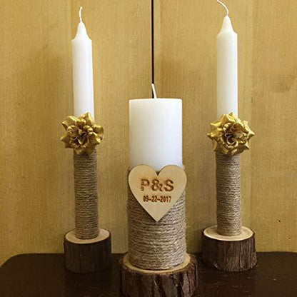 Wooden Wedding Candle Holders - HEPSIBAH SHOP