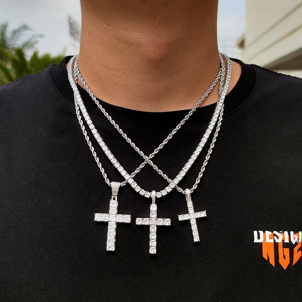 Solid Large Cross Pendant Necklace - HEPSIBAH SHOP