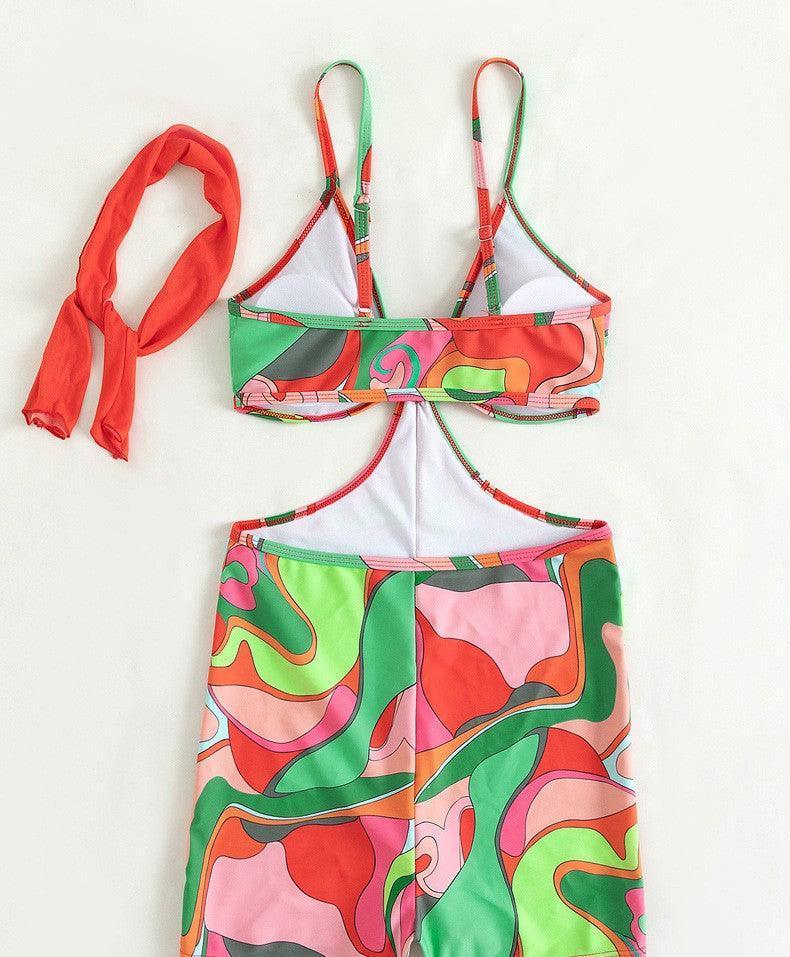 European & American Retro Printed One-piece Swimwear - HEPSIBAH SHOP