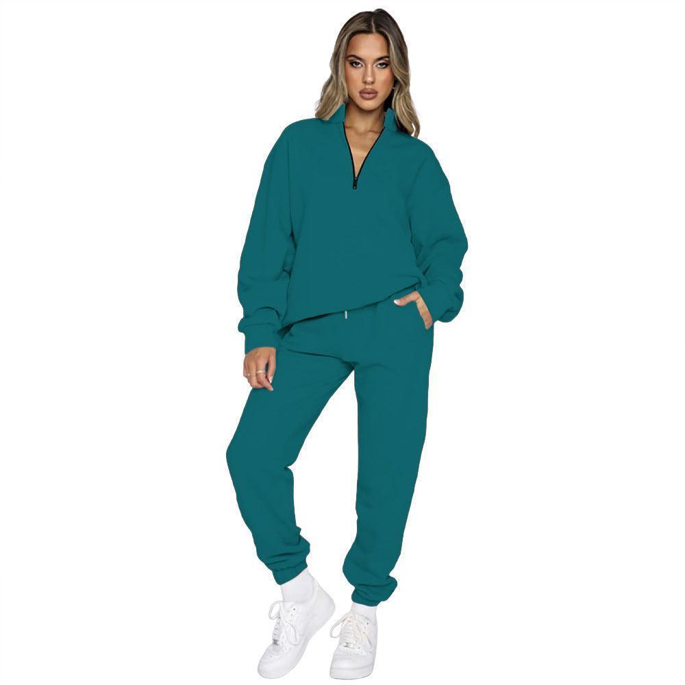 Women's Fashion Zipper Sweater Two-piece Set - HEPSIBAH SHOP