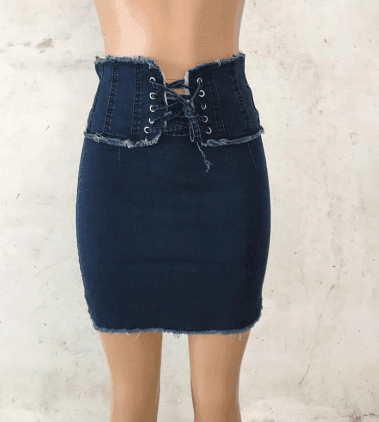 New Women's Jean Short High Waist Skirt - HEPSIBAH SHOP