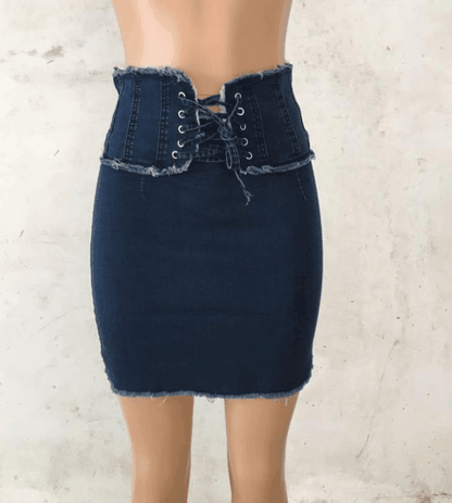 New Women's Jean Short High Waist Skirt - HEPSIBAH SHOP