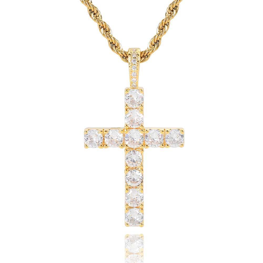 Solid Large Cross Pendant Necklace - HEPSIBAH SHOP