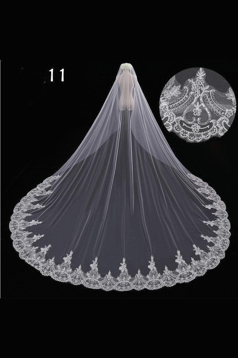 Wedding Dress Long Tail Luxury Super Fairy Wedding Veil - HEPSIBAH SHOP