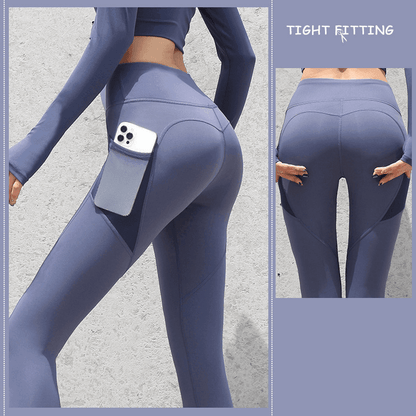 Gym Sport Seamless Leggings With Pockets - HEPSIBAH SHOP