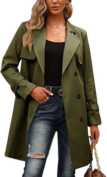 European And American Autumn Women's Double Breasted Fashion Casual Trench Coat - HEPSIBAH SHOP