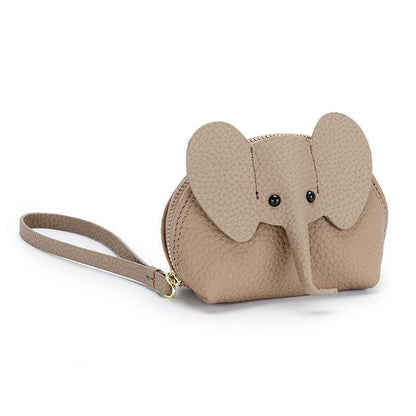 Cute Coin Purse Leather Cartoon Elephant - HEPSIBAH SHOP