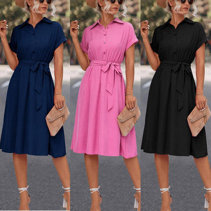 Popular Shirt Lace-up Dress - HEPSIBAH SHOP