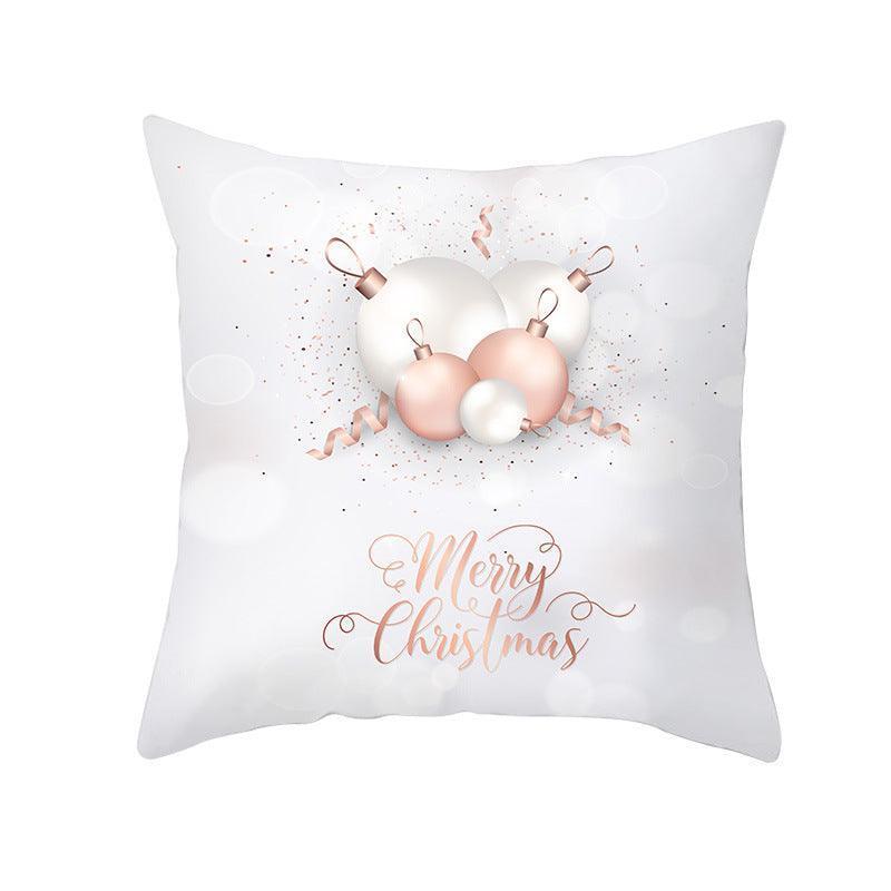 Fashion Peach Skin Velvet Snowflake Cushion Cover