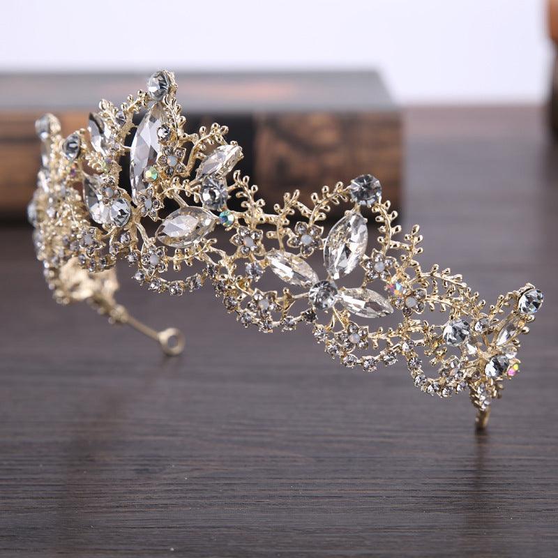 Baroque Luxury Crystal Bridal Crown Tiara - HEPSIBAH SHOP