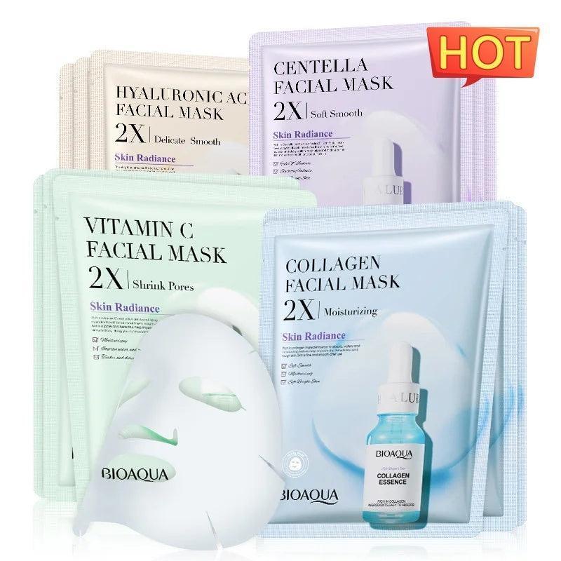 Collagen Face Mask Moisturizing Firming Face Sheet Mask Hyaluronic Acid Facial Masks Beauty Skin Care Gel Skin Care - HEPSIBAH SHOP