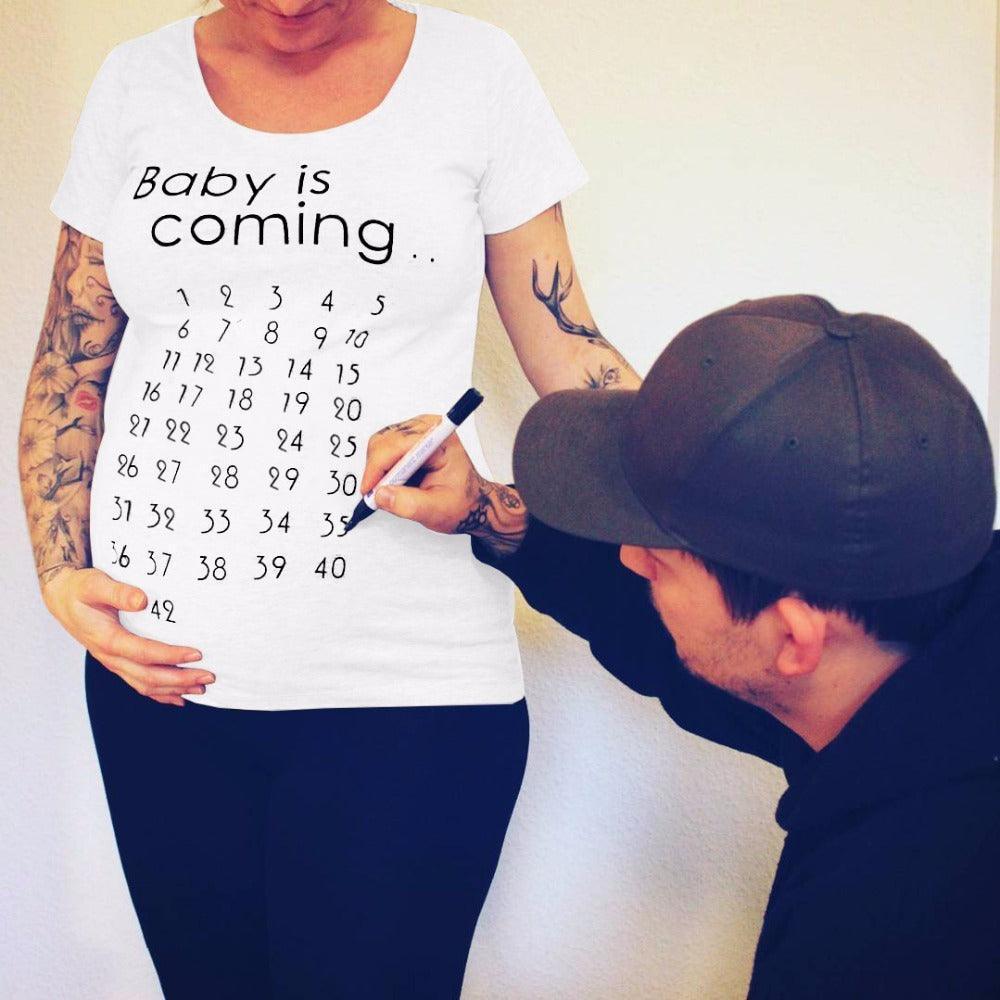 Baby Is Coming Pregnancy T-shirt - HEPSIBAH SHOP