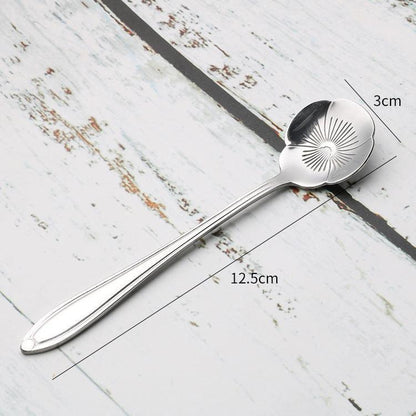 Teaspoons Rose Shaped Flower Stainless Steel Kitchen Tableware Handle Cutlery Mini Dessert Tea Dining Spoon For Snacks