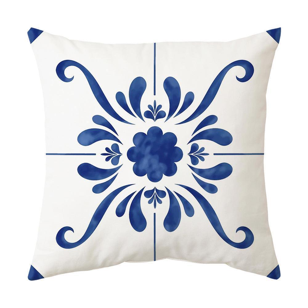 Blue Theme Simple Pattern Printed Pillowcase