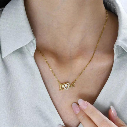 Valentines Day Gift New Titanium Steel Necklace Fashion New Love Smart Necklace Female Clavicle Chain Fashion Jewelry Woman - HEPSIBAH SHOP