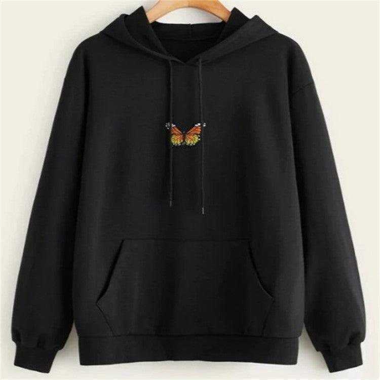 Embroidered butterfly hoodie - HEPSIBAH SHOP