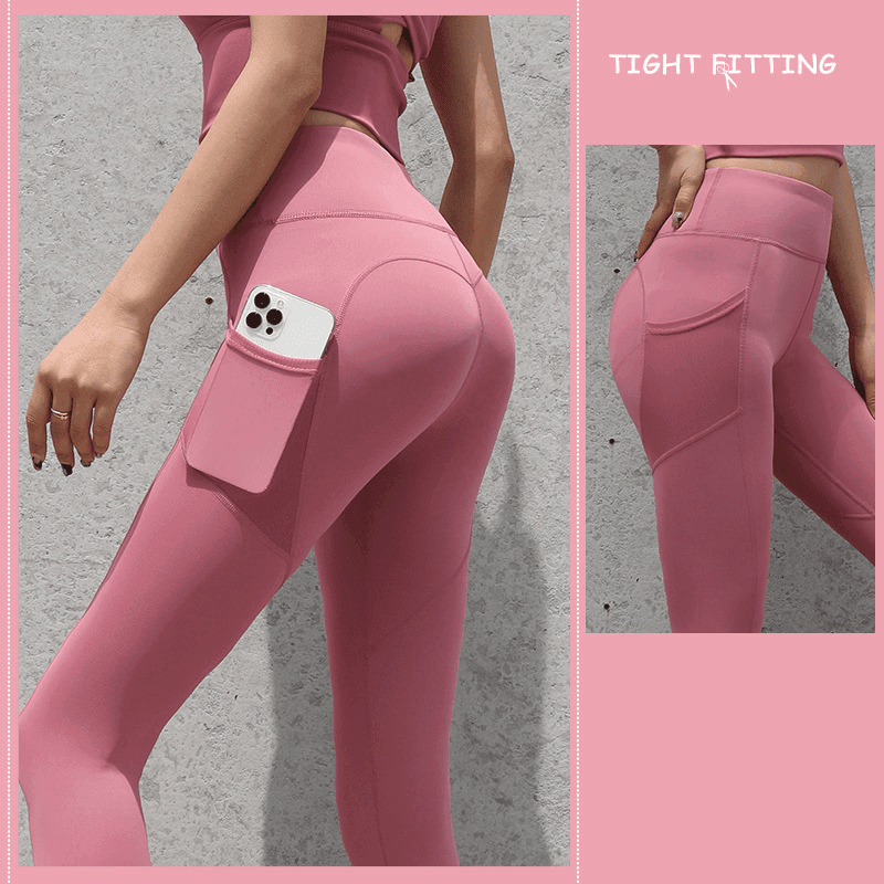 Gym Sport Seamless Leggings With Pockets - HEPSIBAH SHOP