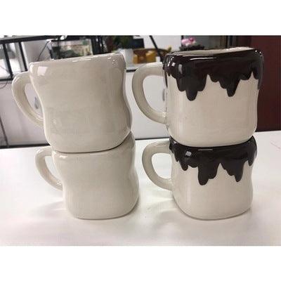 Marshmallow Ceramic Mugs White And Black