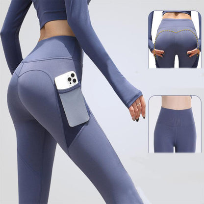 Gym Sport Seamless Leggings With Pockets - HEPSIBAH SHOP