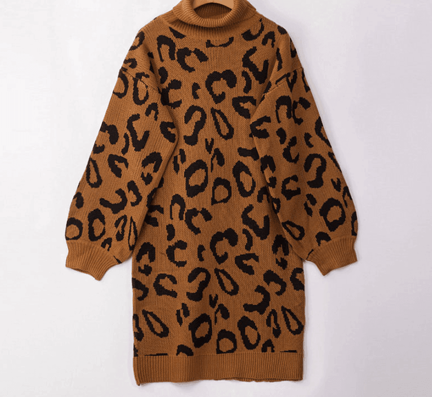 Hooded leopard-print loose sweater - HEPSIBAH SHOP