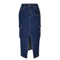 Tooling Style Multi-pocket High Waist Skirt - HEPSIBAH SHOP