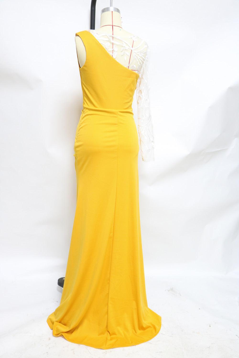 Lace Slim Evening Gown Split Sexy Slim Dress - HEPSIBAH SHOP