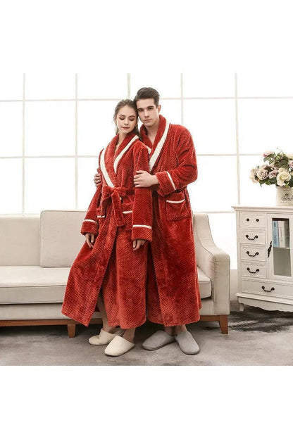 Pajamas Couple Gown Bathrobe Winter Robe - HEPSIBAH SHOP