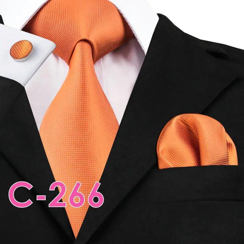 Solid Silk Men's Tie Set - HEPSIBAH SHOP