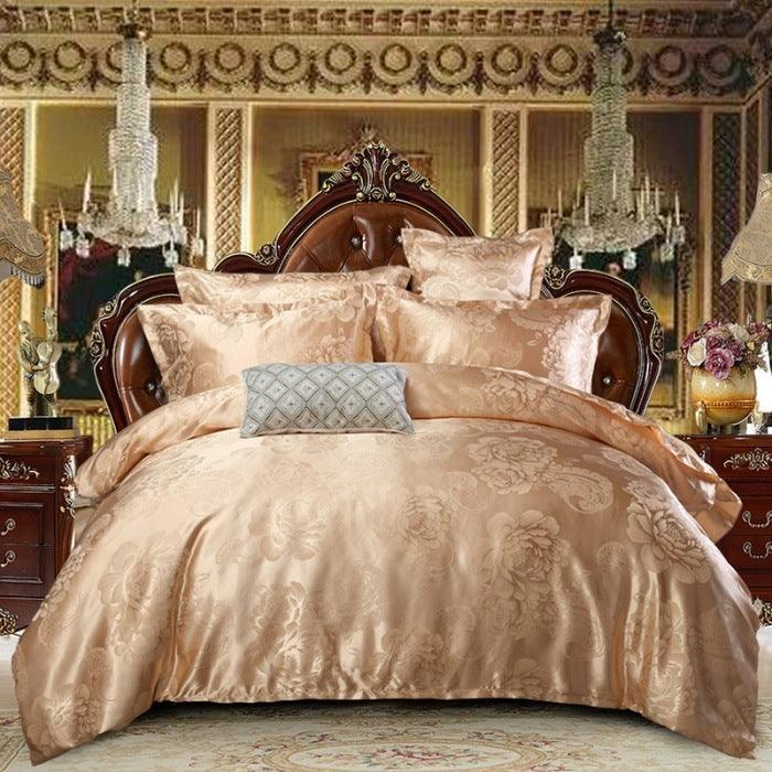 Cotton Satin Jacquard Quilt Cover Bedding - HEPSIBAH SHOP