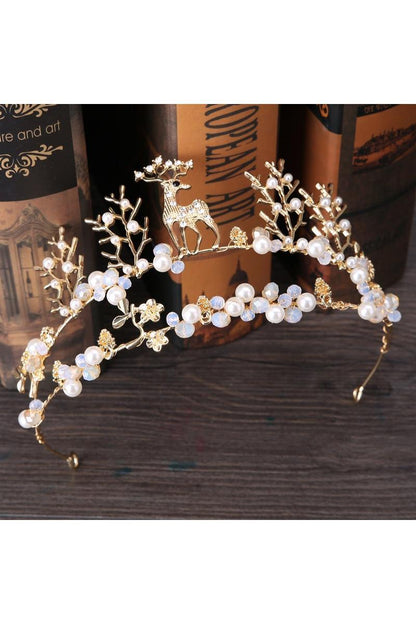 Fawn Crown Golden Animal Wedding Accessories - HEPSIBAH SHOP