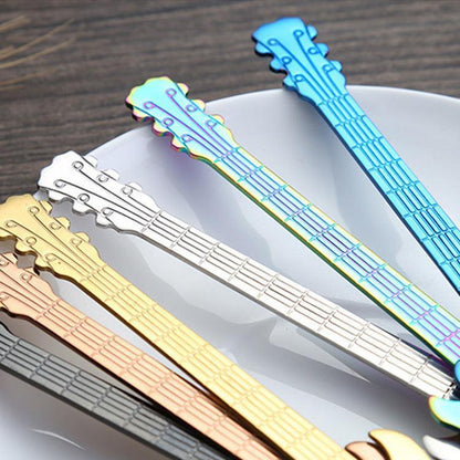 Guitar Coffee Spoon Set Stainless Steel Dessert Ice Cream Spoon Tea Spoon Coffee Accessories