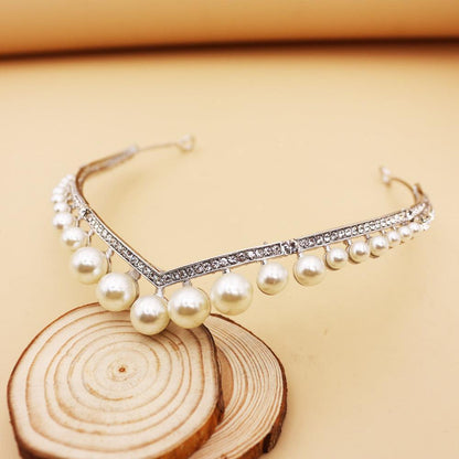 Bride's Wedding Crown Alloy Pearl - HEPSIBAH SHOP