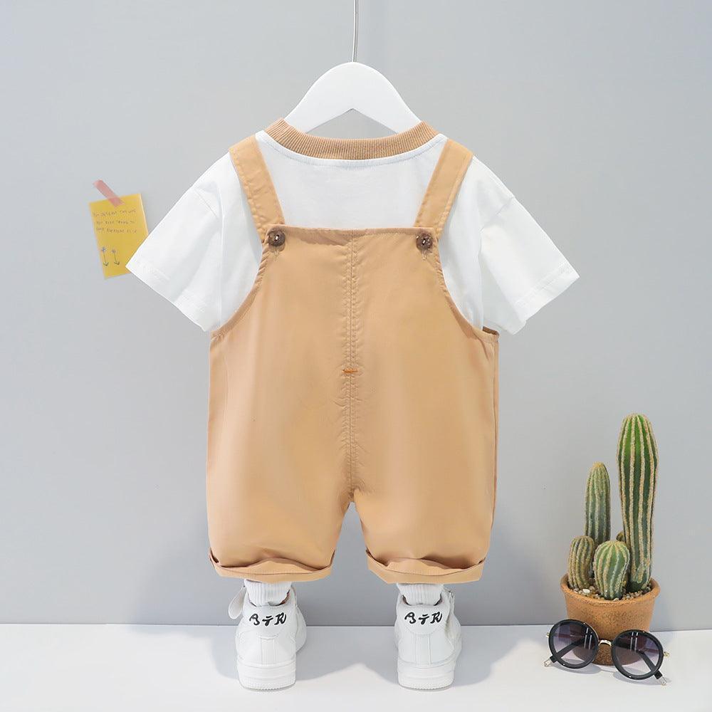 Children's Clothing Men And Women Baby Summer Cartoon Short-sleeved Overalls - HEPSIBAH SHOP