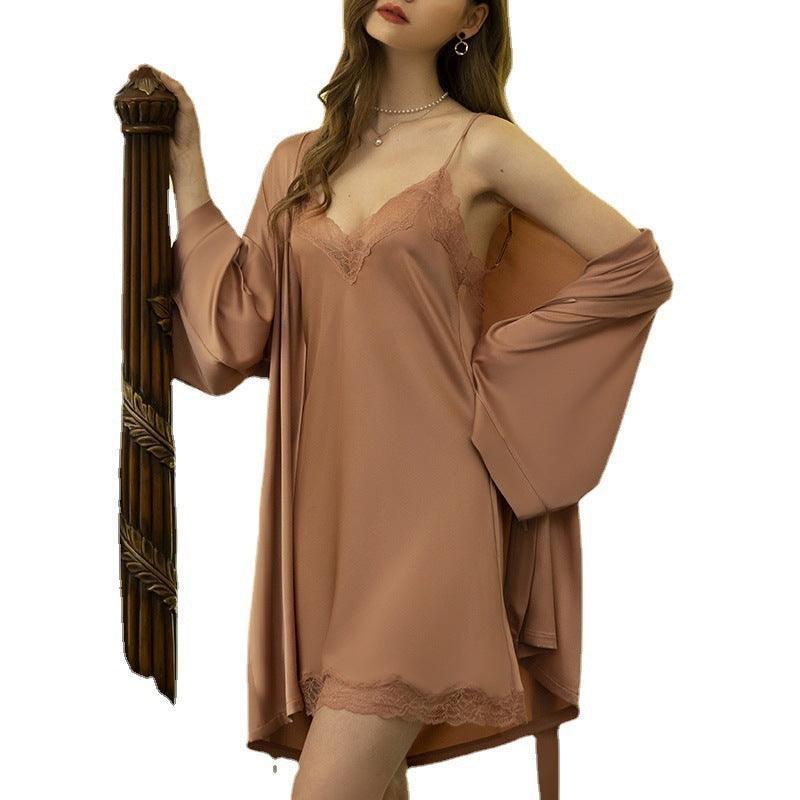 Women's Ice Silk Pajamas Summer Sexy