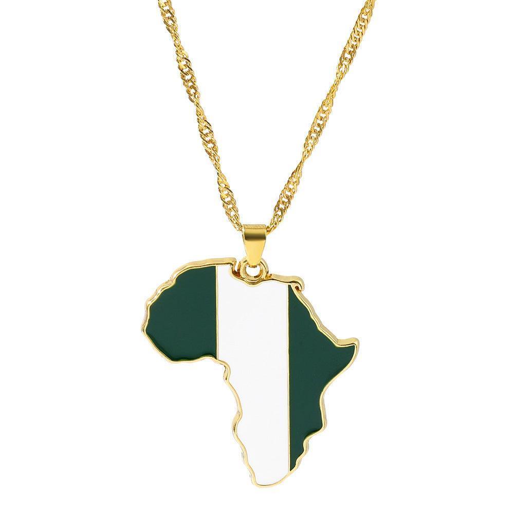 Fashion Map African Pendant Necklace - HEPSIBAH SHOP