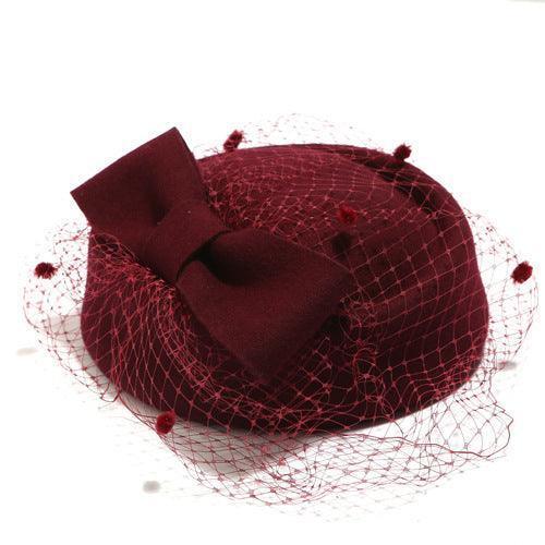 Trendy Women's Hats Fashion Veil Small Top Hats - HEPSIBAH SHOP