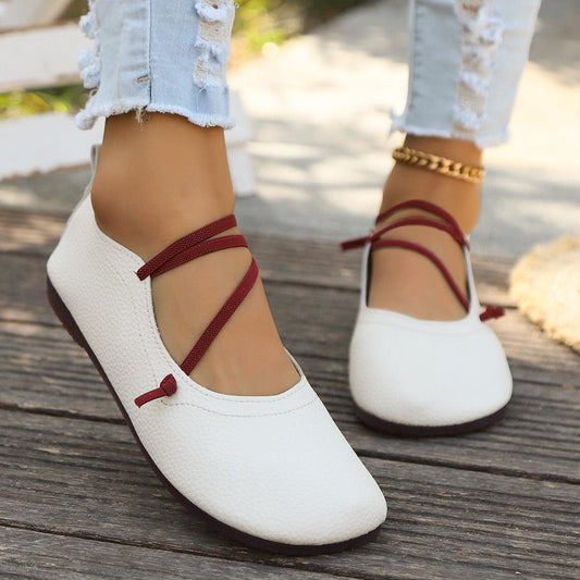 Fashion Square Toe Flats Shoes - HEPSIBAH SHOP