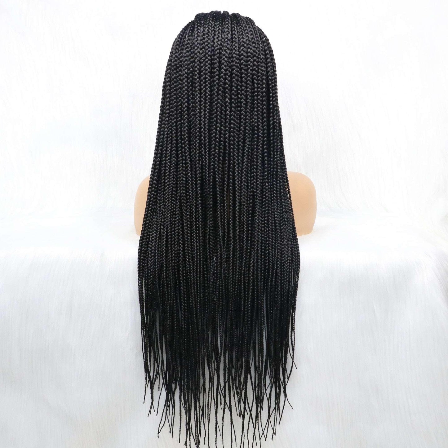 African American Synthetic Braid Wigs With Baby Hair Full Lace Frontal - HEPSIBAH SHOP