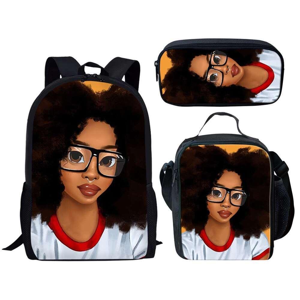 Afro Girl Magic Art School Bag Sets For Kids - HEPSIBAH SHOP