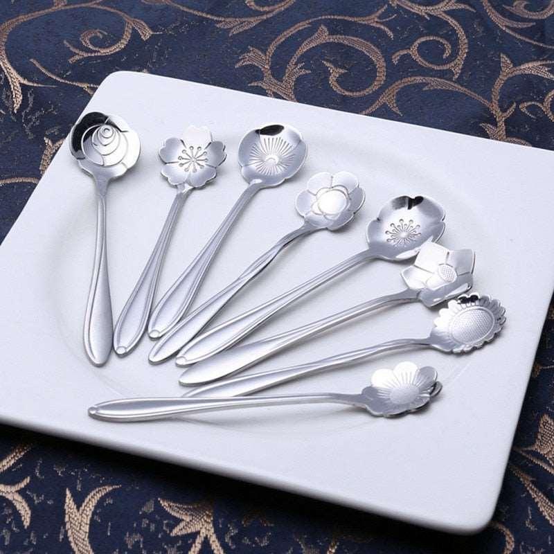 8Pcs Flower Spoon Set - HEPSIBAH SHOP