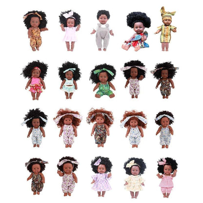 African American Doll Full Enamel Baby Toys - HEPSIBAH SHOP